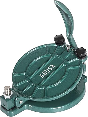 Miniatura 4 de Prensa de tortilla ajustable de grosor de 8 pulgadas, color verde, Roti, prensa de masa, dosa, tawa, tamal, pizza, pastel, patty (se necesita papel