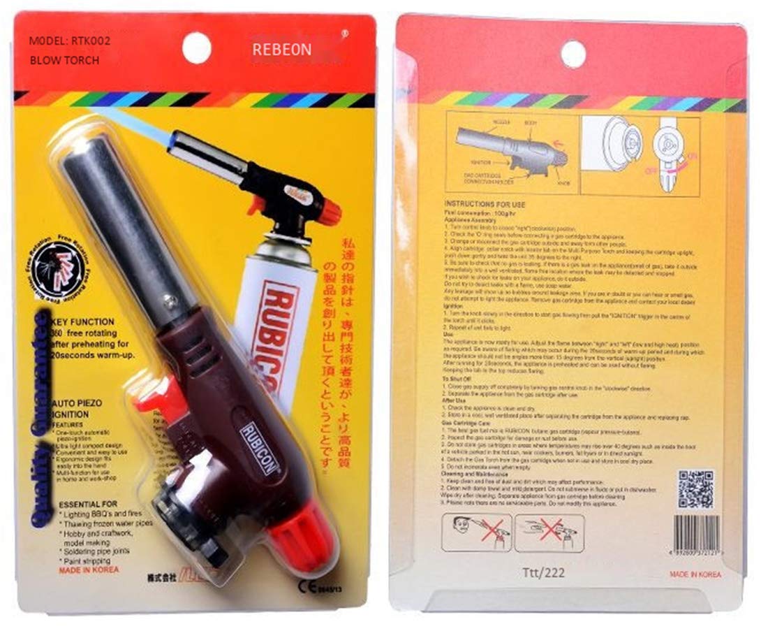 Flamme Réglable de Briquet de Butane de Cuisine de Chalumeau Approprié Au BBQ/Allumage Automatique/Soudure/Ingénierie