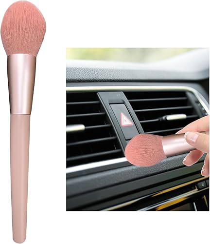 Miniatura 1 de Cepillo de detalles para automóvil, cerdas suaves curvas, colectores de polvo de eliminación automática, tablero universal del vehículo, rejillas de
