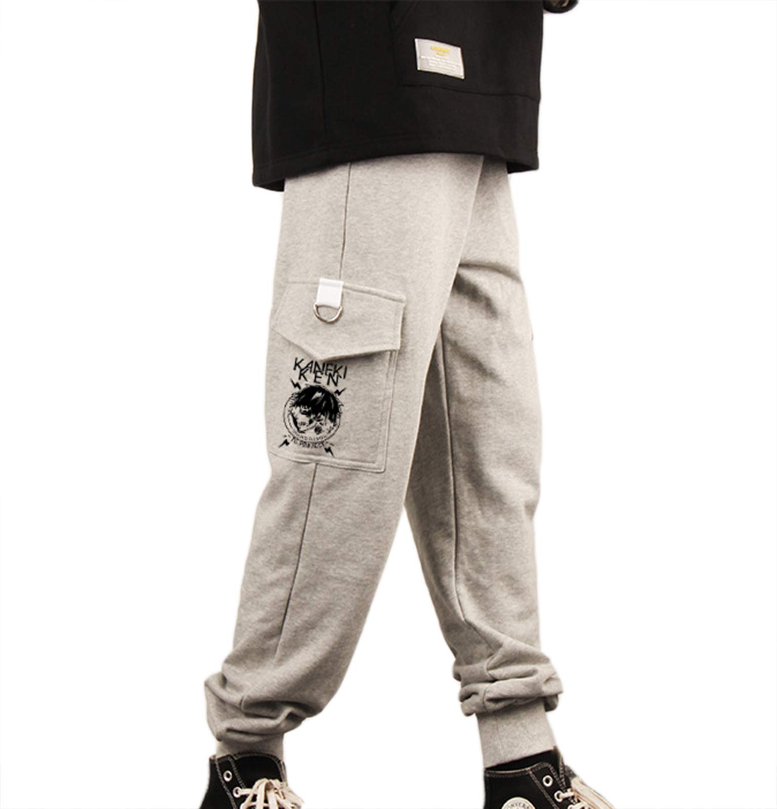 famesale Unisex Anime Tokyo Ghoul Joggers Sweatpants kaneziki Overalls Trousers Casual Harem Pants