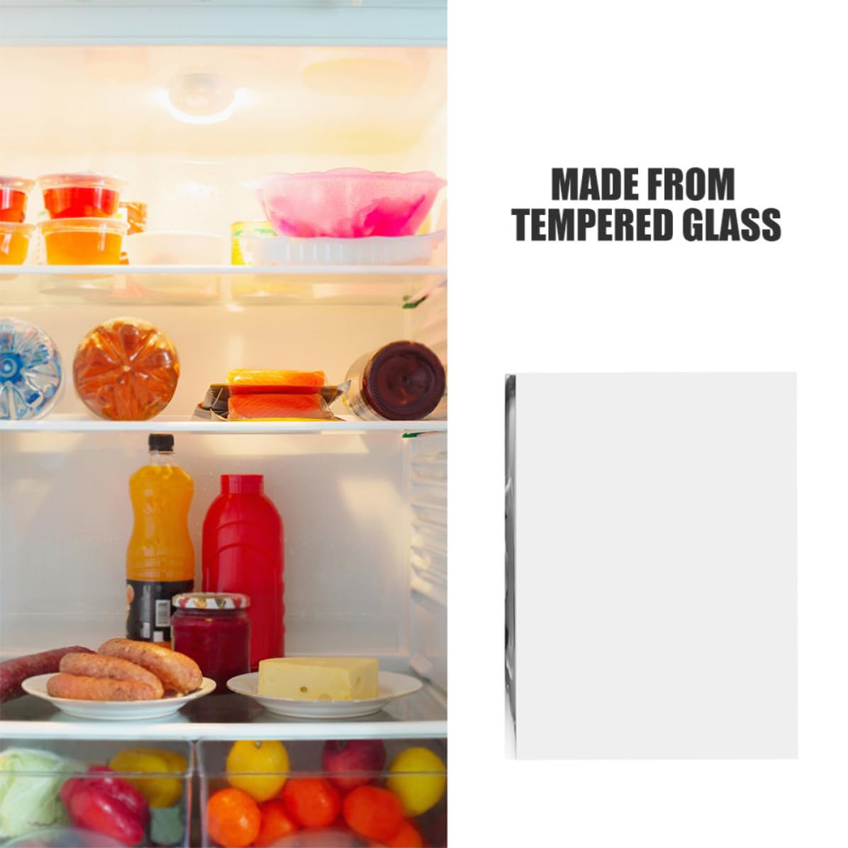 Ripiano Frigo in Vetro Bianco per Frigorifero, Divisorio