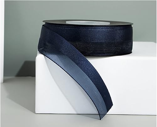 Miniatura 4 de Cinta de embalaje de ramo de flores de hilo Hazy de 20 yardas, lazo para decoración de regalo, cinta decorativa de Navidad, boda, 0.984 in (azul