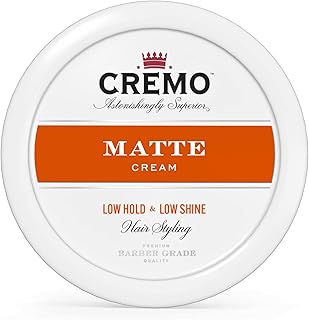 Sponsored Ad - Cremo Premium Barber Grade Hair Styling Matte Cream, Light Hold, Low Shine, 4 Oz