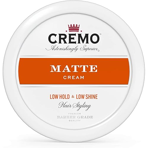 Cremo Premium Barber Grade Hair Styling Matte Cream, Light Hold, Low Shine, 4 Oz