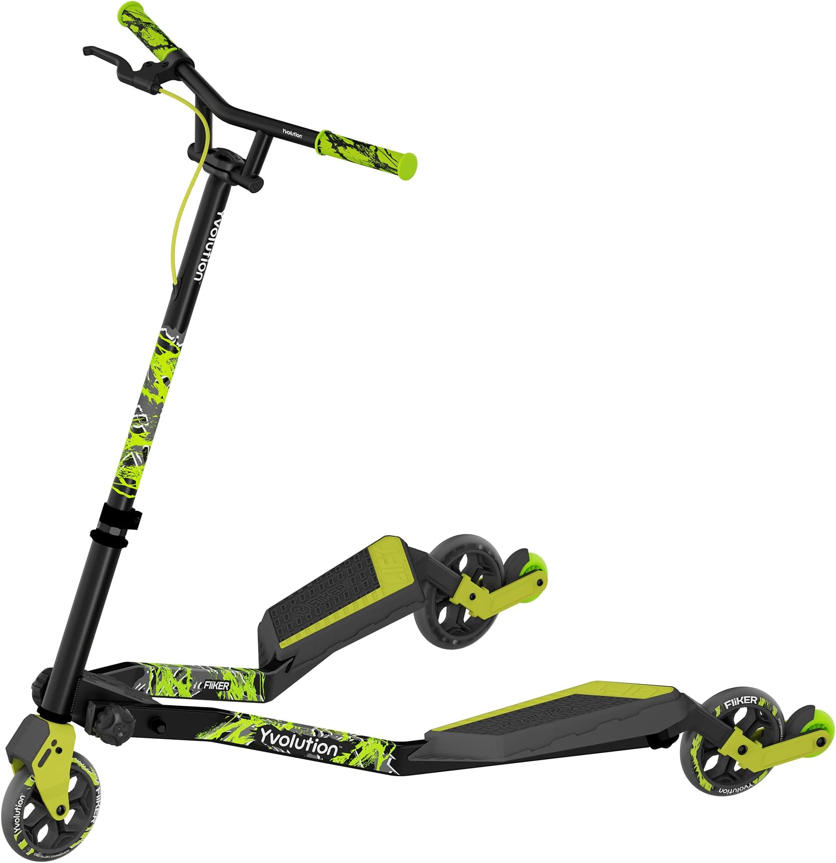 Y Fliker Lift Drift Scooter – 3-Wheel Self-Propelling Wiggle Scooter with Lift Technology, 360° Spinning Handlebars, Foldable, Ages 7+