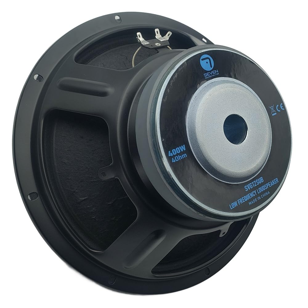 Seven Soundvector SVG12SUB/4 Subwoofer 12 Pulgadas Altavoz Profesional de Grave Sub-Grave 4 Ohm 400W AES 800W Peak