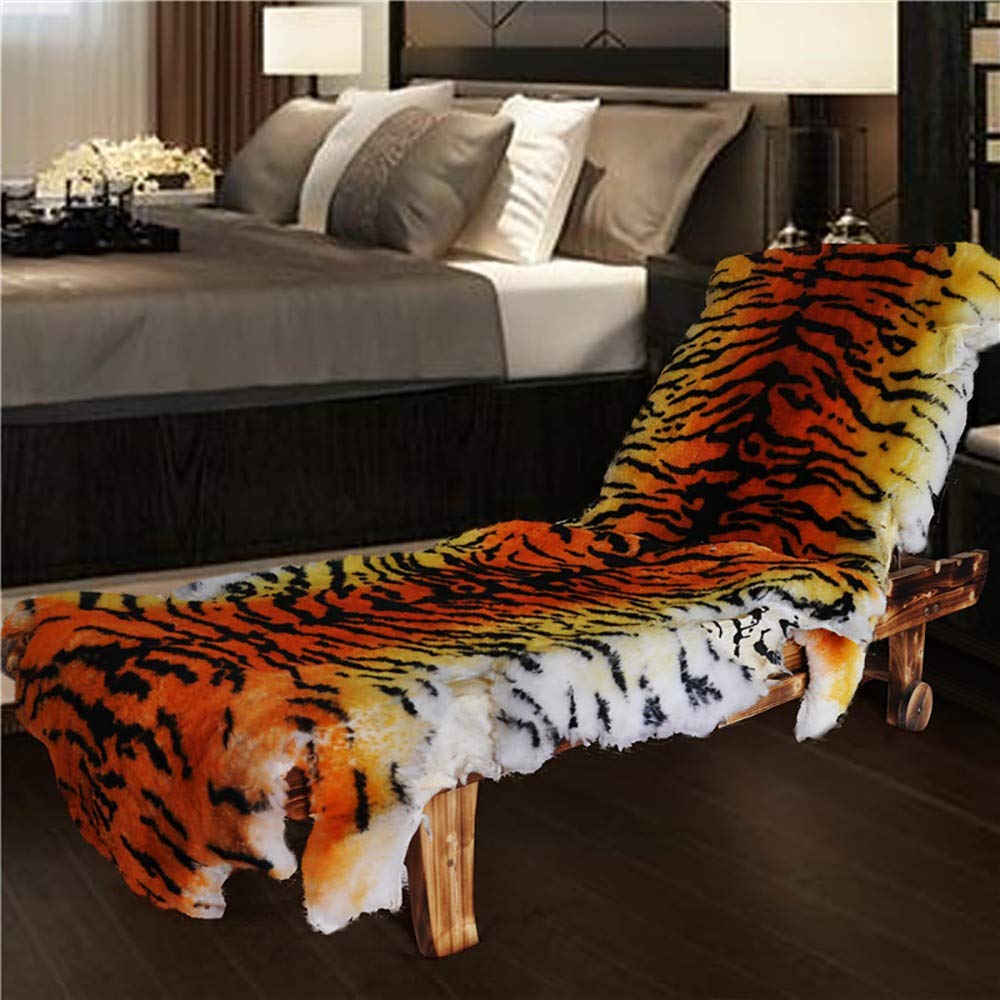 Tapis en Peau de Mouton SynthéTique，Faux Lambskin Rug Fur Sheepskin Style Rugs Peau de Mouton Laine Coussin Chaise Chambre Salon Baie VitréE Couverture, Peut êTre Personnalisé