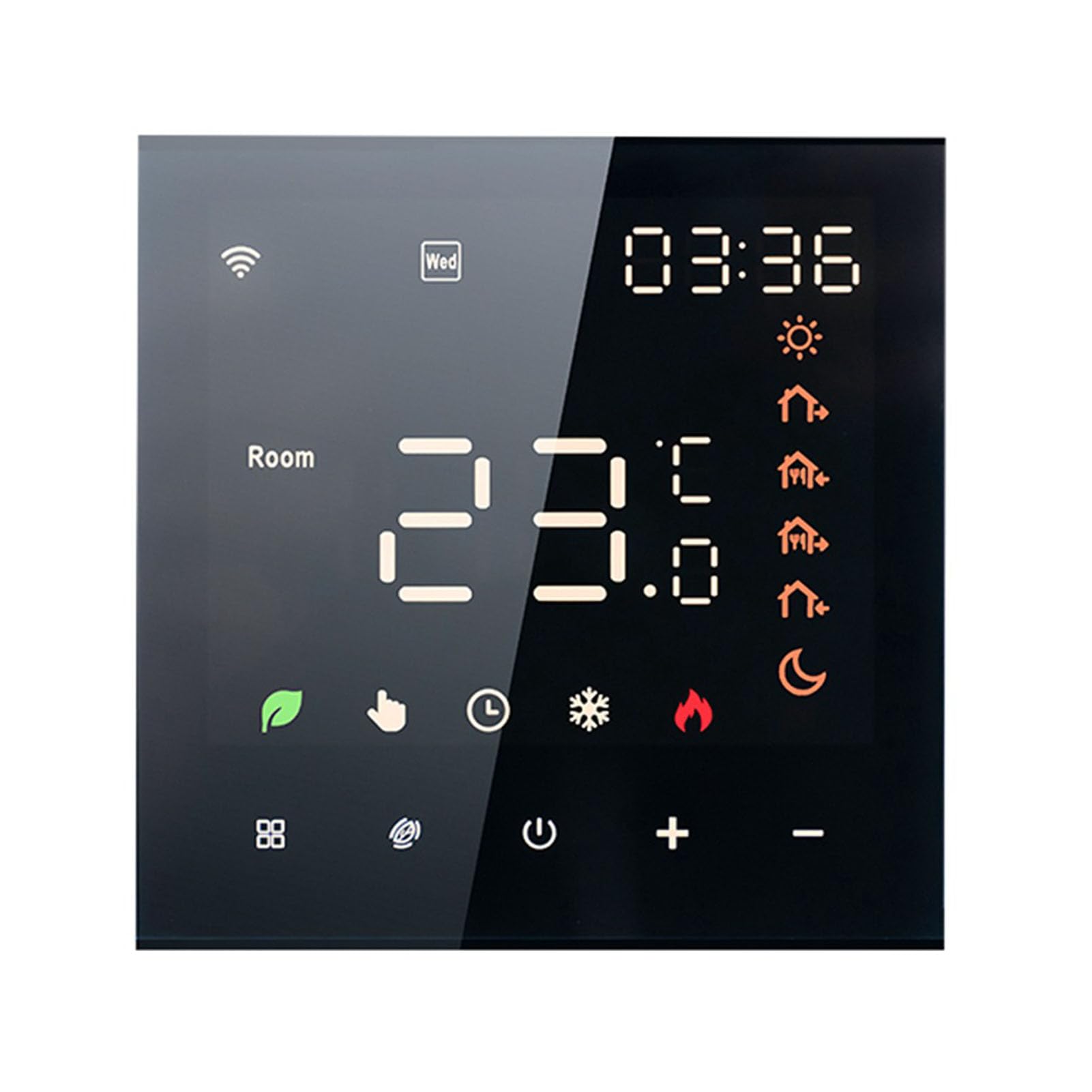 Kavolet Tuya Smart Wi-Fi-Thermostat, Sprachsteuerung, 16A, für Elektroheizung, digitaler programmierbarer LCD-Display-Touchscreen-Temperaturregler, kompatibel mit Amazon Google Home