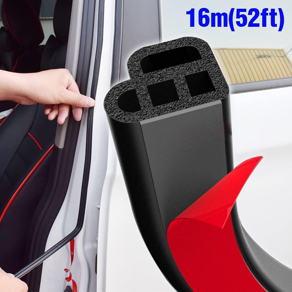 car Door Seal Strip for 2023 2024 2025 Chevy Colorado, Soundproof Waterproof dustproof car Weather Stripping,New Thickened car Door Rubber Sealing Strip,Engine Hood + Trunk
