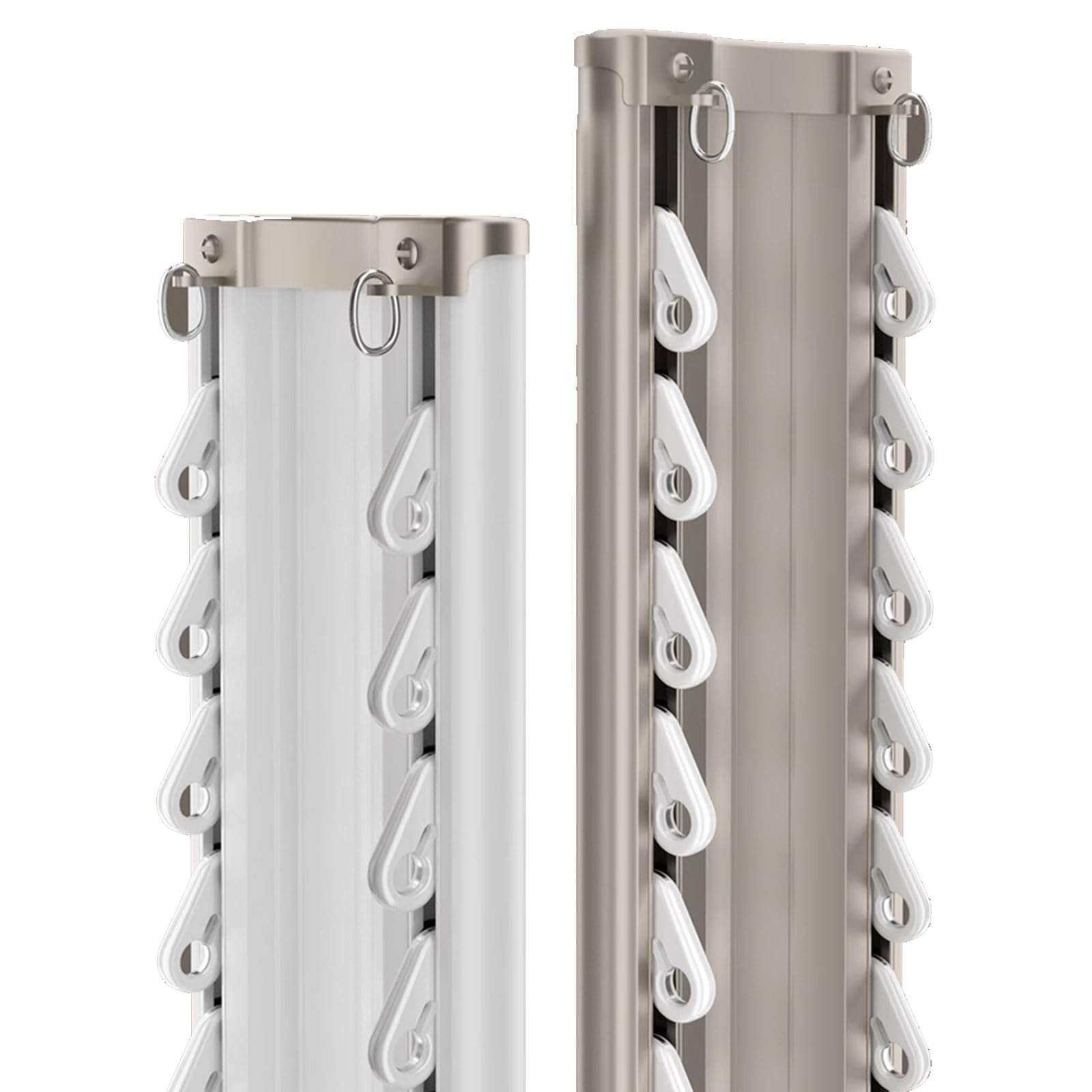 Riel De Cortina Doble Techo Barra De Aluminio Decorativa Para Sala De Estar Guía Deslizante Silencio Polea Con Hoja De Acero Guía Invisible Carril Para Divisor De Habitación(Bla