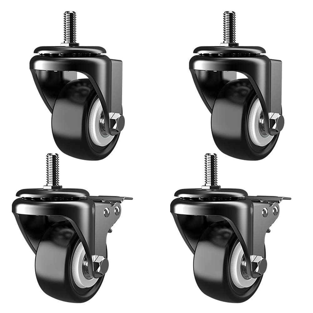 Roulettes avec frein 50mm pour canapé charge lourde 240kg roulette pivotante M10 PU