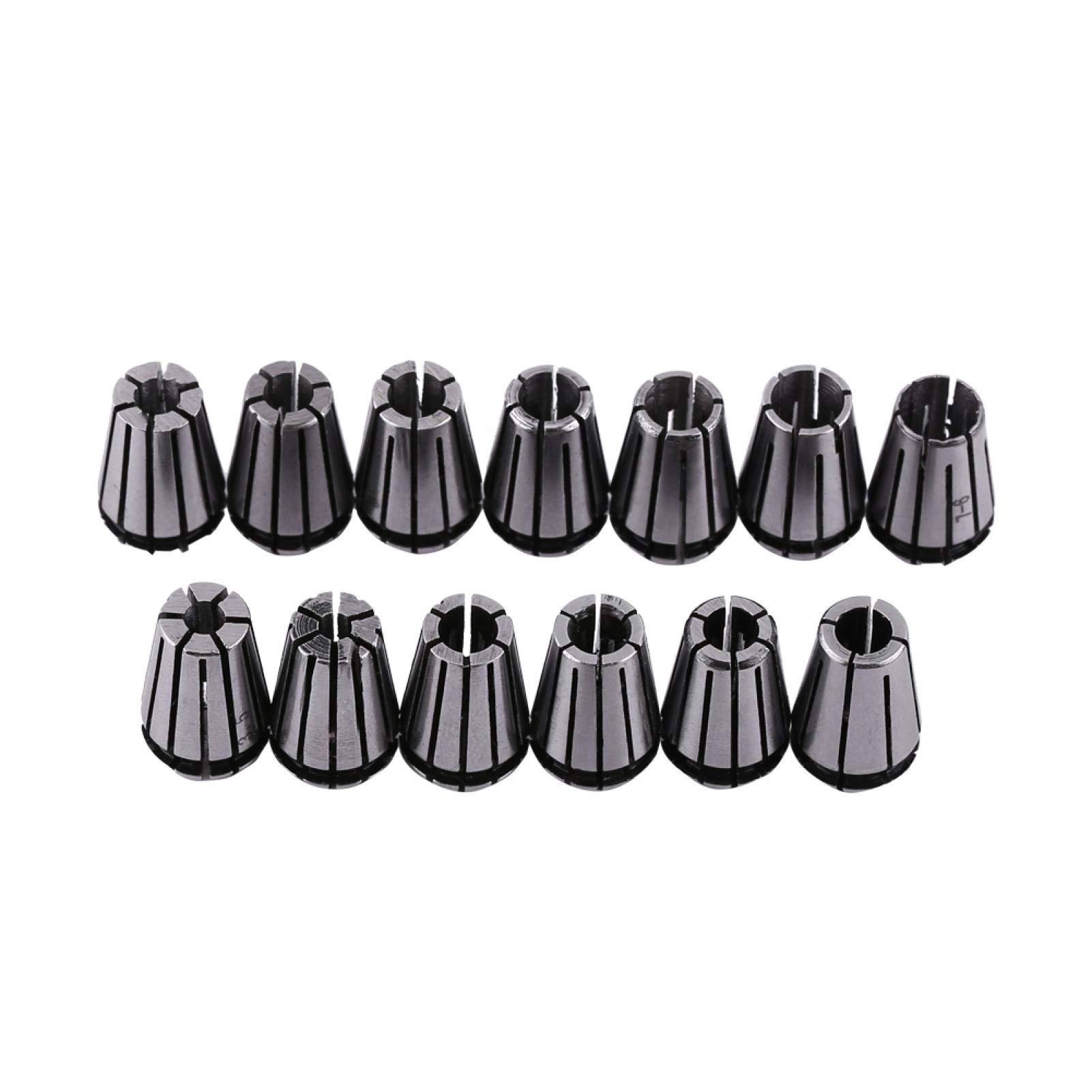 15 pièces ensemble de pince à ressort ER11 support de pince de gravure de serrage porte-outil de tour pour Machine de gravure CNC et outil de tour de fraisage