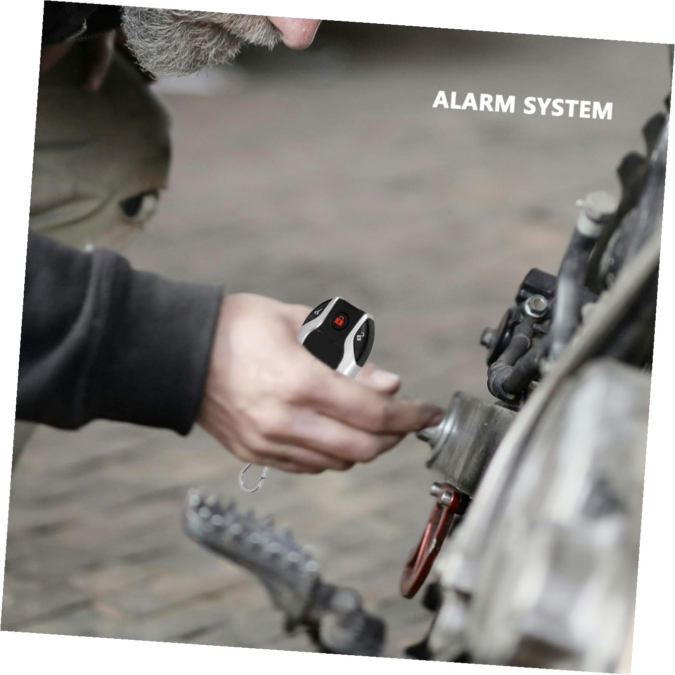 Allarme Antifurto per Moto con Telecomando, Funzione di Avvio Automatico e Blocco Sblocco, in Plastica, Sicurezza e Protezione Avanzata per Motociclette