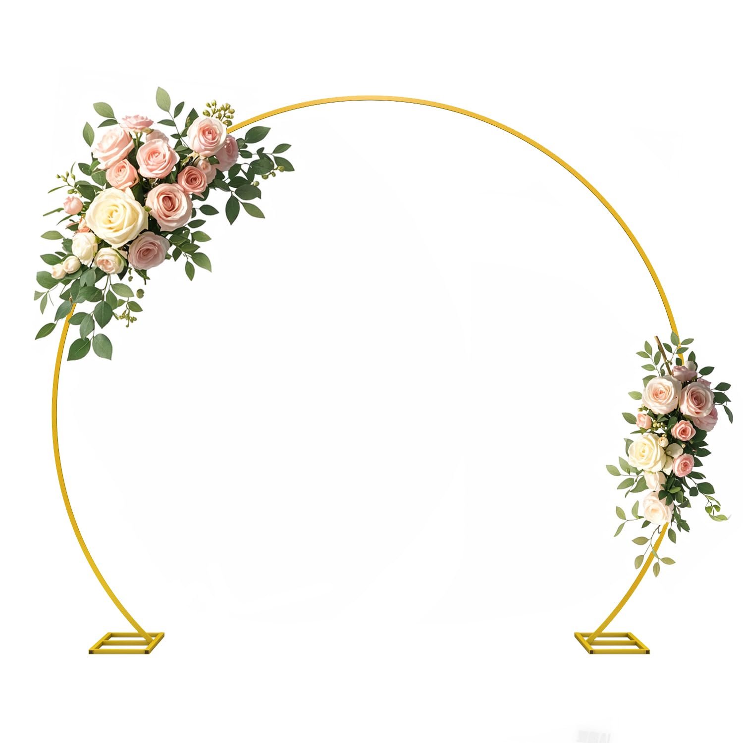 Arche de ballons dorée de 2.4m avec base stable pour décoration de mariage et Noël