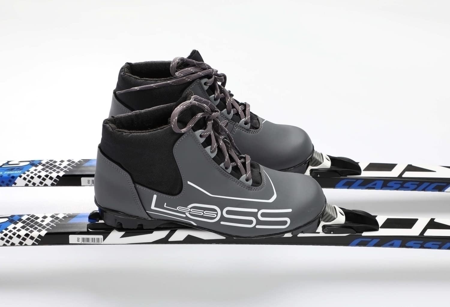 Skiwax Europe Langlaufski-Set für Herren und Damen: Langlauf-Ski + NNN-Bindung + NNN-Schuhe - Länge: 185cm