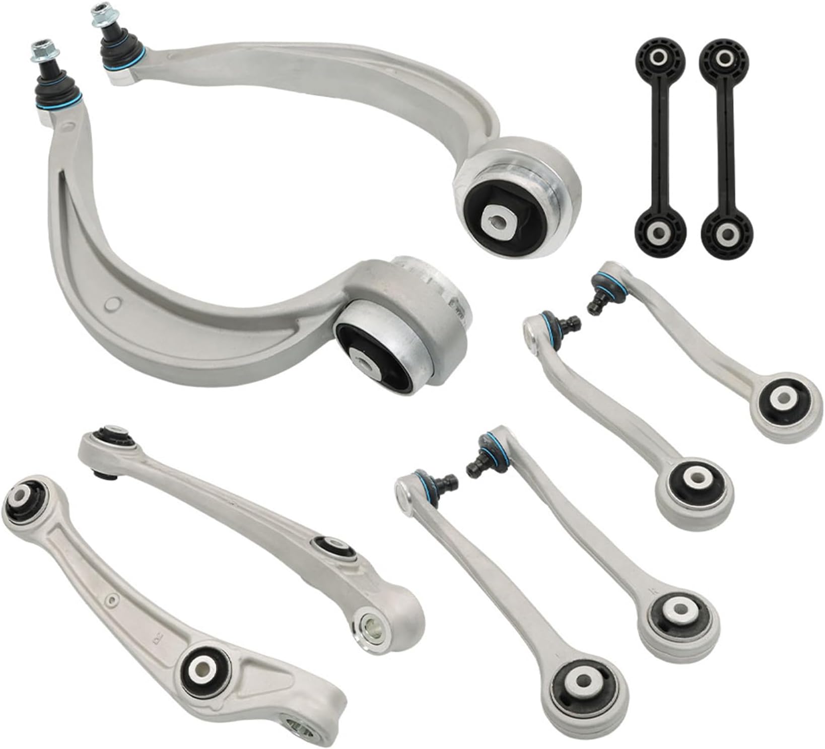 WFLNHB Set of 10 Front Upper & Lower Control Arms Ball Joint Assembly LH & RH Stabilizer Link Kit Replacement for A4 A5 Quattro S4 RS5 Q5 2012-2016