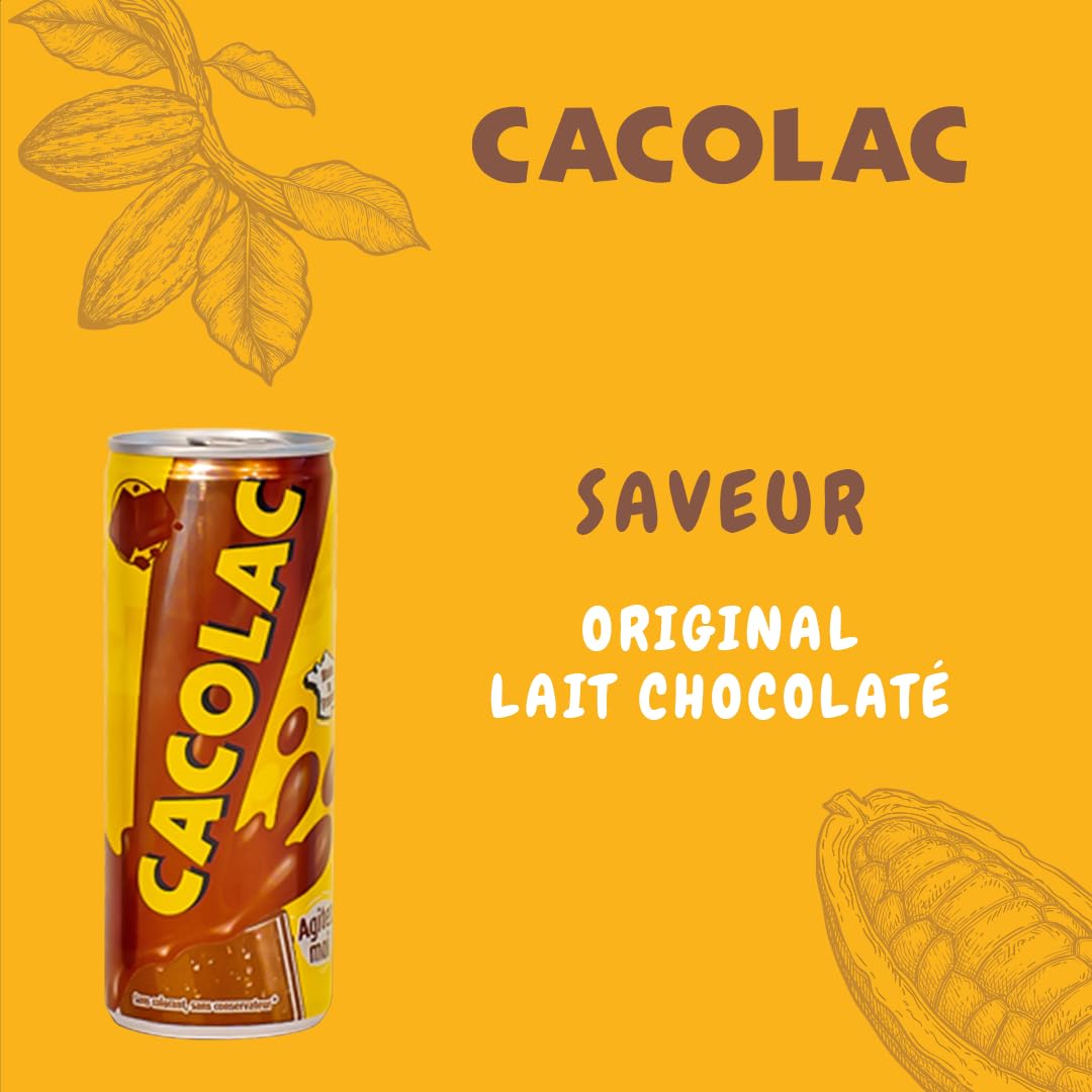 CACOLAC 24x25 cl en canette Boisson lactée au Chocolat