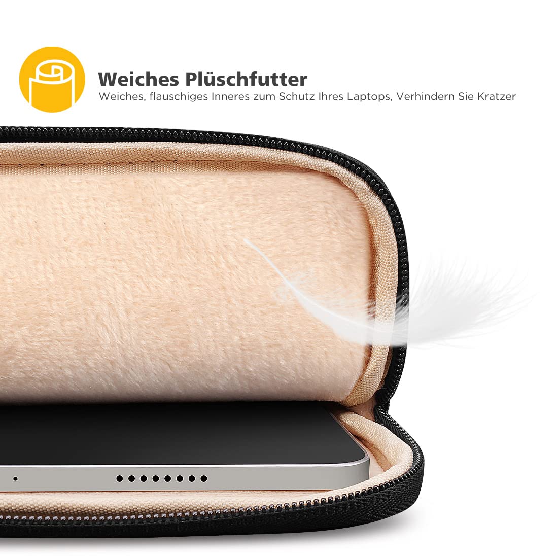 KIZUNA Tablet Tasche 8 Zoll Sleeve Hülle Laptop Wasserdicht Für iPad mini 6 8.3"/iPad mini 5 7.9"/8.0" Huawei M5/iPad mini 4,3,2/Samsung Galaxy Tab S2/Lenovo Tablettasche Notebook Bag, Braun