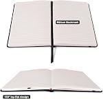 COMIX A5 Hardcover Lined Journal Notebook 、240 Pages, 5.5 x 8.3,70gsm Paper,Hardcover Leather Journal with Elastic Band for Women Men on Work, Business, School and Travel,black