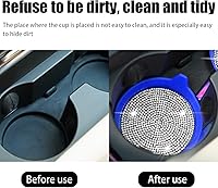 Vista 60 de zipelo Bling Car Cup Coaster, 2 Pack Universal Vehicle Anti-Slip Cup Holder Insert Coasters, Crystal Rhinestone Silicone Shockproof Drink Mat, Car