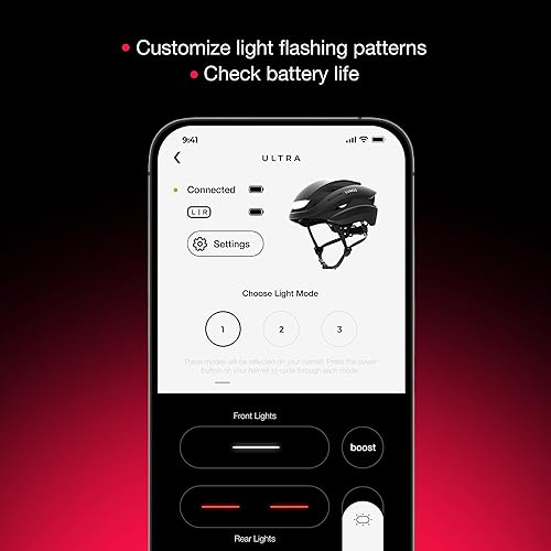 Miniatura 4 de Lumos Casco de bicicleta ultra inteligente Luces LED delanteras y traseras personalizables con señales de giro Cascos de bicicleta de carretera