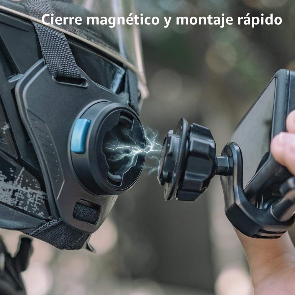 Soporte magnético de liberación rápida para casco de motocicleta GoPro, soporte magnético para casco de moto de cross compatible con GoPro Hero 13,12, 11, 10, 9, 8, 7,DJI Osmo Action 5Pro 4 3 2
