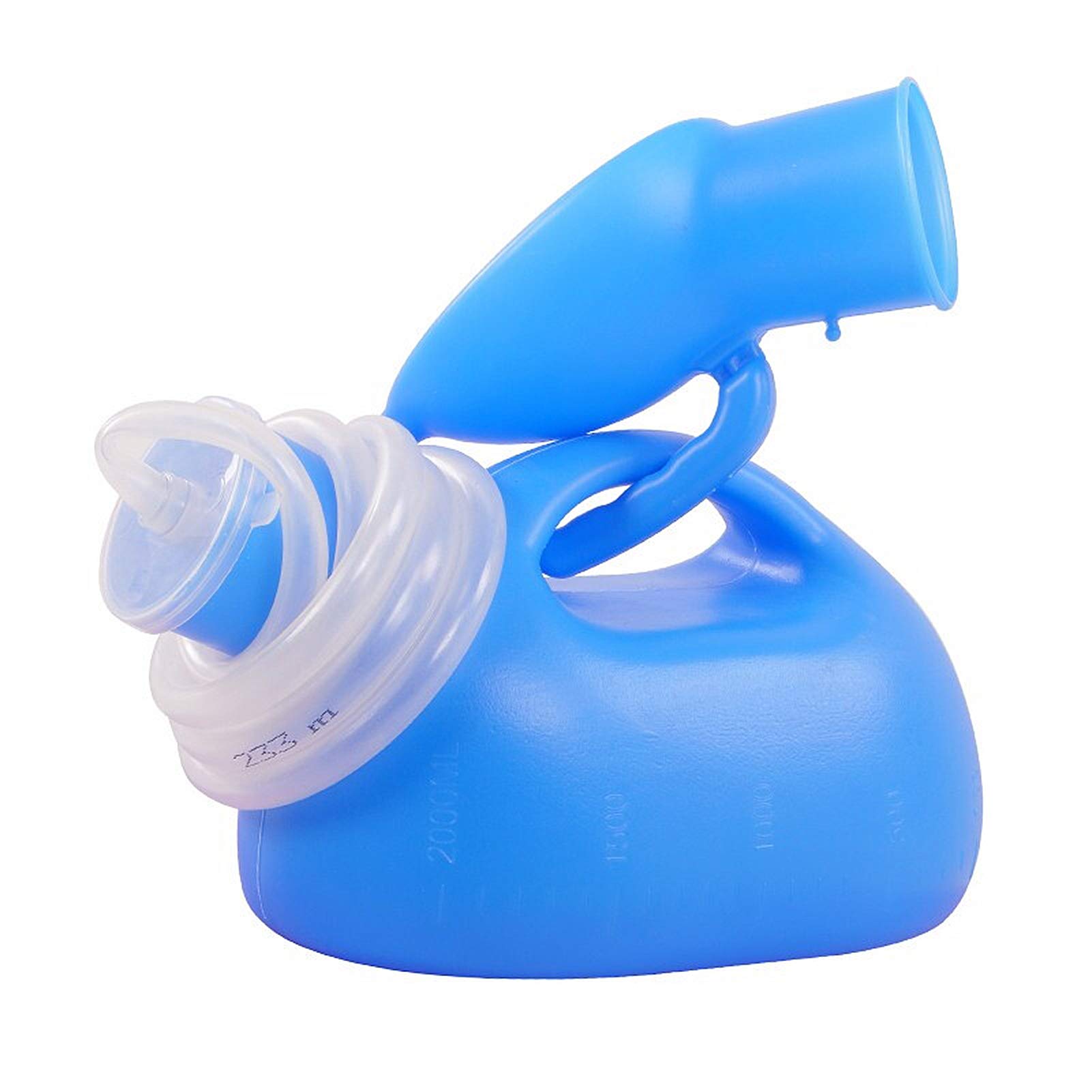 Urinario masculino con taza de orina portátil de mano 2000 ml Urinarios a prueba de fugas de gran capacidad for hombres mayores, for ancianos, viajes, conducción, campamento conveniente y prácti