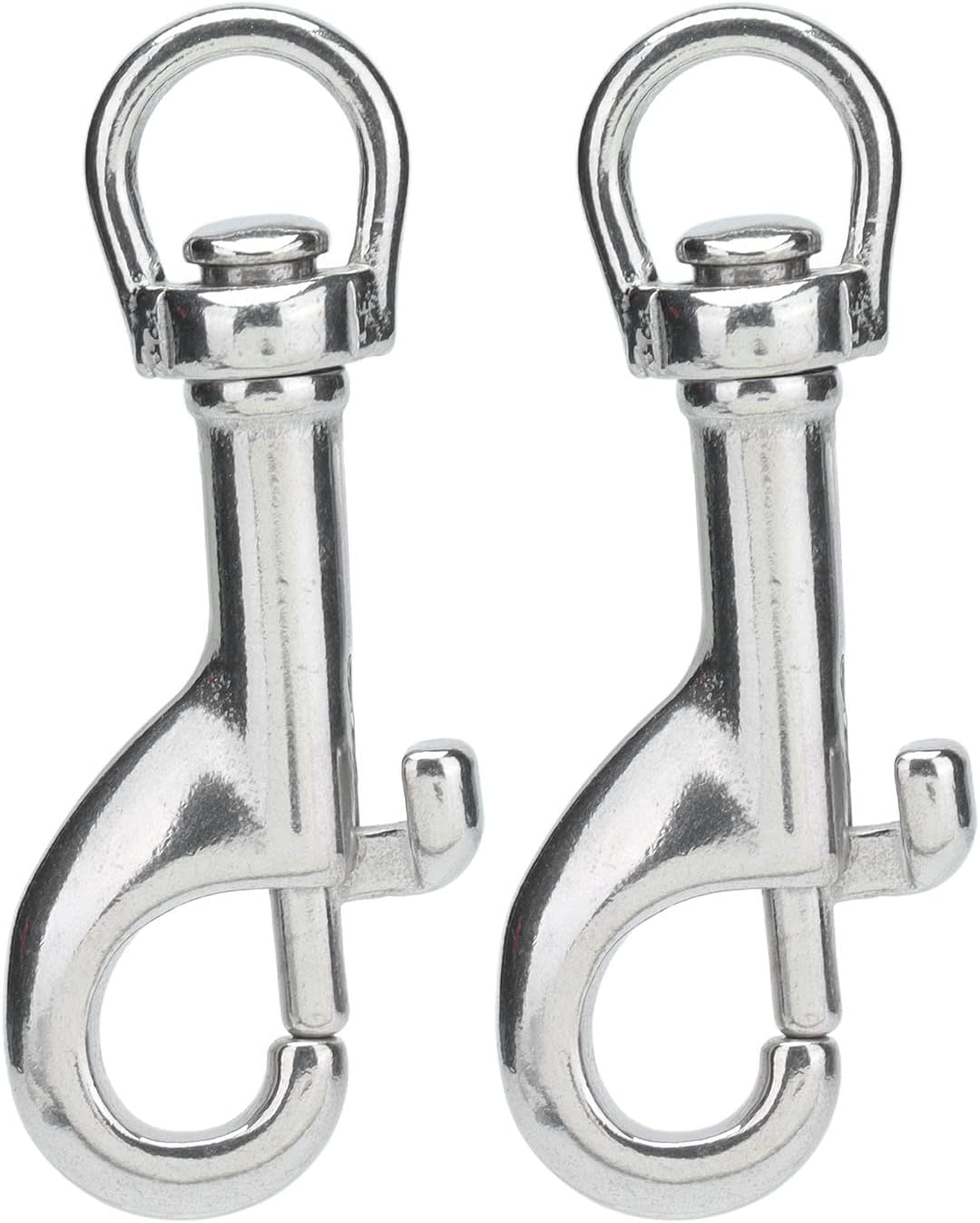 Single Ended Diving Clips, Single Ended Bolts Hook, 2Pcs Swivel Eye Bolt Snap Hook, Single Ended Snap Clips Marine Grade 316 Stainless Steel, Tools