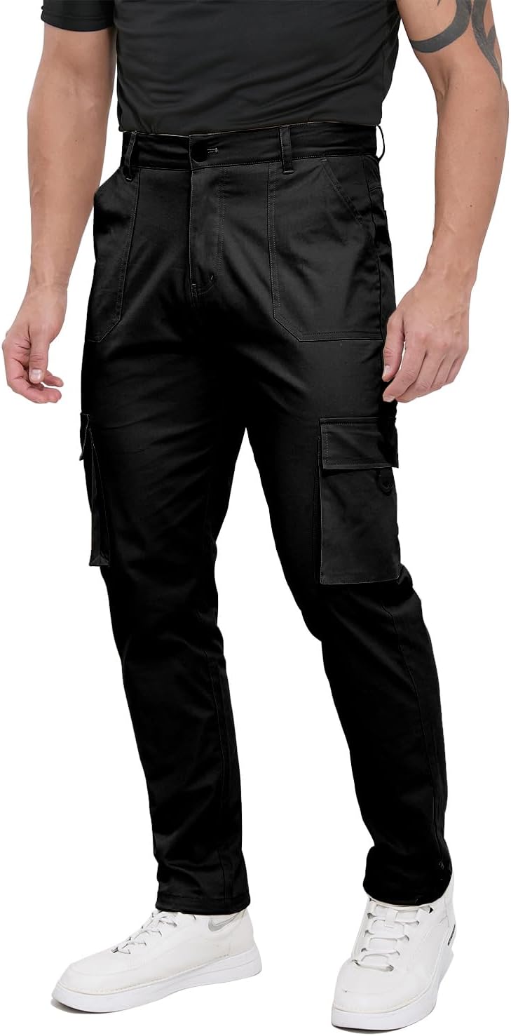 ALLELMS Mens Cargo Pants Classic Fit Stretch Lightweight Casual Pants for Men - Image 8