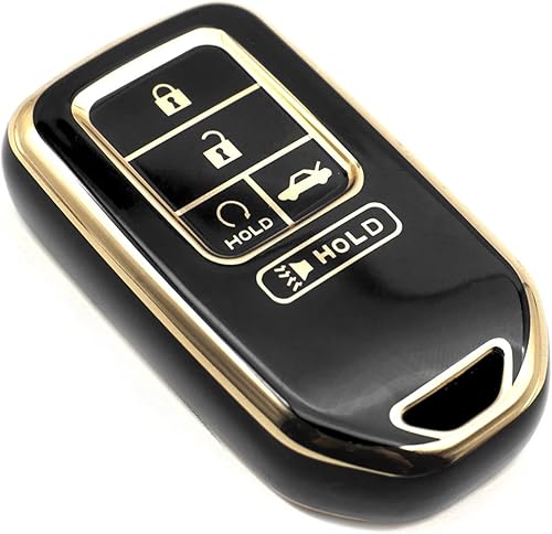 FEYOUN Funda para llavero compatible con Honda Accord Civic CR-V Insight Passport Pilot Smart 5 botones TPU remoto sin llave, accesorios de