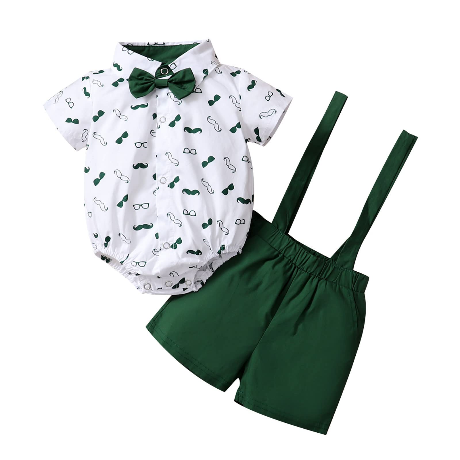 Infant Boy Clothes Baby Boys Gentleman Outfits Suits Long Sleeve Romper Shirts+Bib Pants+Bow Tie Clothes Set 0-3T
