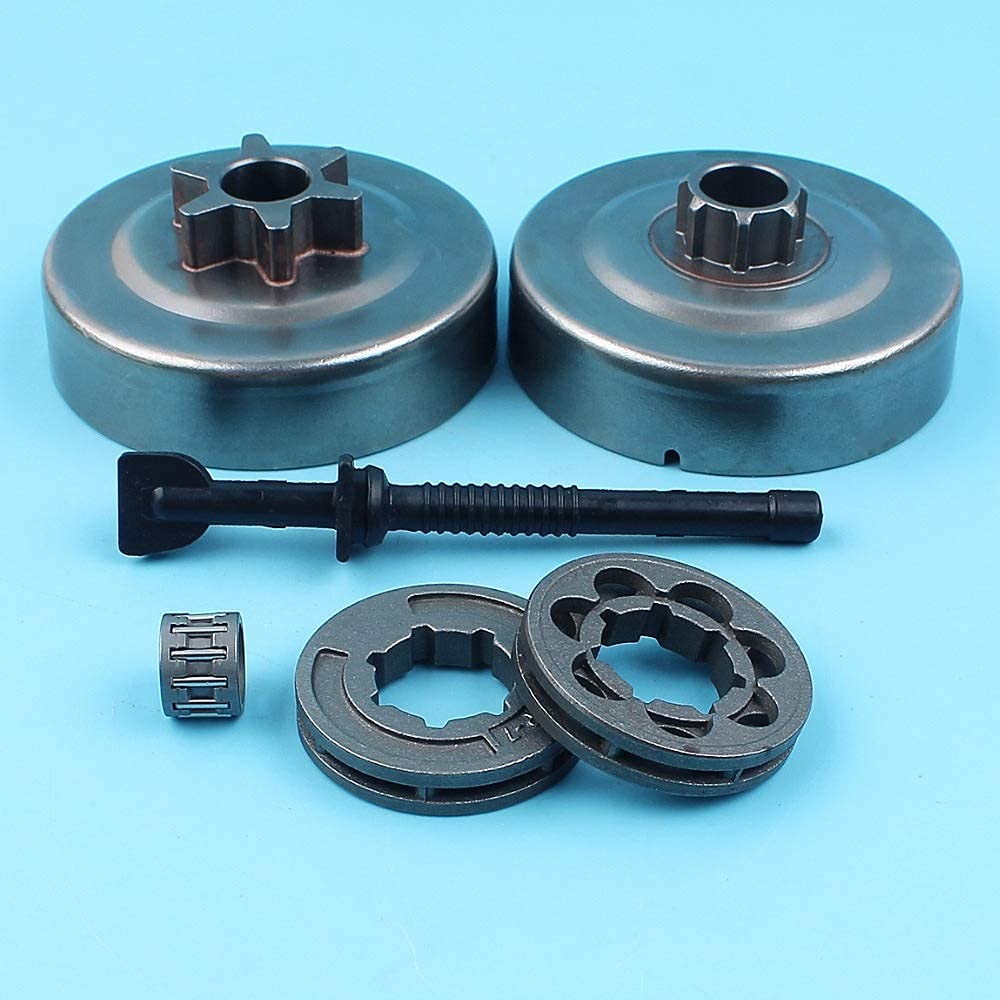 Tambor de Embrague de 3/8 "6T Piñones de llanta P-7 Oso de Aguja de línea de Aceite Compatible con Motosierra STIHL MS170 MS180 MS210 MS230 MS250 017018021023025