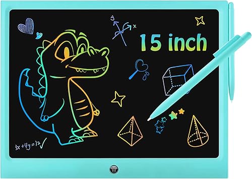 Tableta de escritura LCD para niños de 15 pulgadas, juguetes de aprendizaje para dibujo, juguetes para niños de 3, 4, 5, 6, 7, 8 años, cumpleaños,