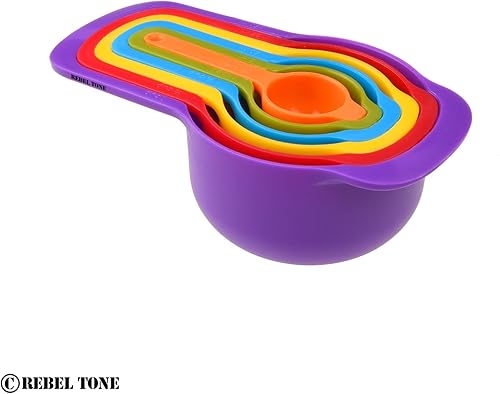 Miniatura 3 de Tazas y cucharas medidoras  Juego de 6  que se pueden anidar para ahorrar espacio  Fácil de limpiar, apto para lavavajillas  Durable 2 tazas, 1 taza)