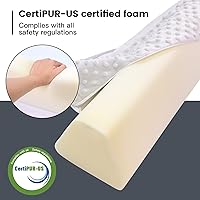 Vista 5 de YENING Parachoques de cama de bebé para niños pequeños, riel de protección de cama de espuma para cama de niños pequeños, parachoques para cama Gris