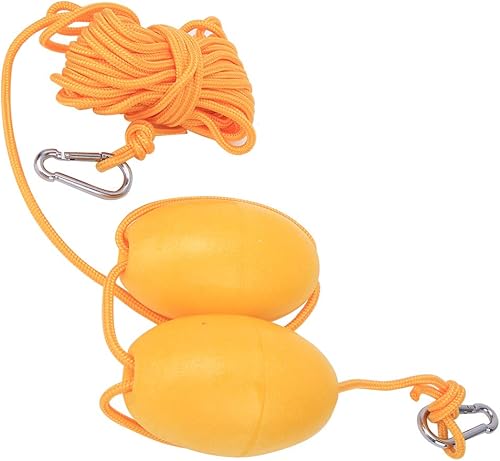 Qiilu Ps5 Replament Parts Válvula Herramienta de lapeo Kayak Barco Correa Cuerda con Boya Bola Flotante Gancho de Acero Inoxidable para Pesca