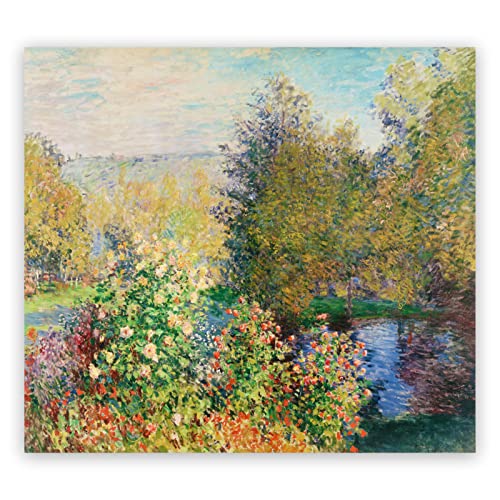 Kway Claude Monet Canvas Wall Art - Corner Of The Garden At Montgeron Poster Prints - Oil Painting Reproduction - Landscape Pictures Unique Home Decor For Bedroom Kitchen Unframed (12X12In/30X30Cm) #TOP7
