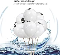 Vista 5 de HANABASS Kit de 100 globos de látex natural grueso para Halloween, globos oculares no inflables, decoraciones de fiesta para paredes, techos
