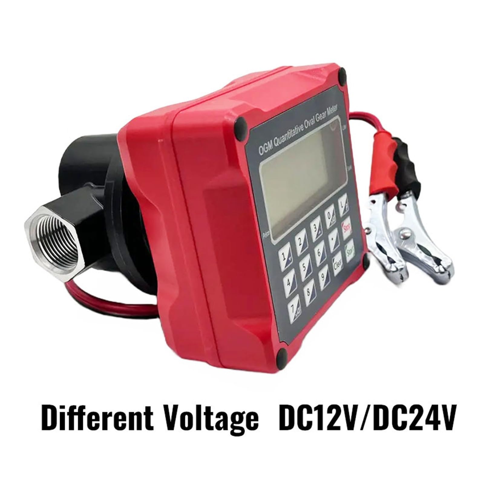 Medidor de Flujo de Aceite cuantitativo preajustado electrónico de Engranajes ovalados de 12 V CC/24 V CA para Gasolina，AC