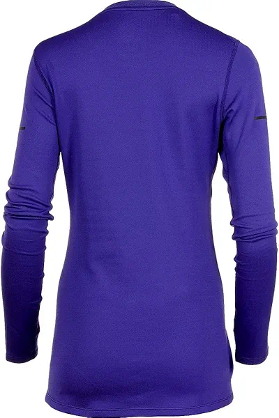 Mizuno Women's Breath Thermo Long Sleeve Shirt, Deep Blue (as1, Alpha, s, Regular, Regular)