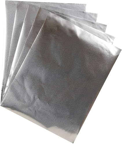 Hygloss Papel de aluminio metálico para artes y manualidades, actividades de aula y artistas, decoración de fiestas o vacaciones, 8.5 x 11 pulgadas,