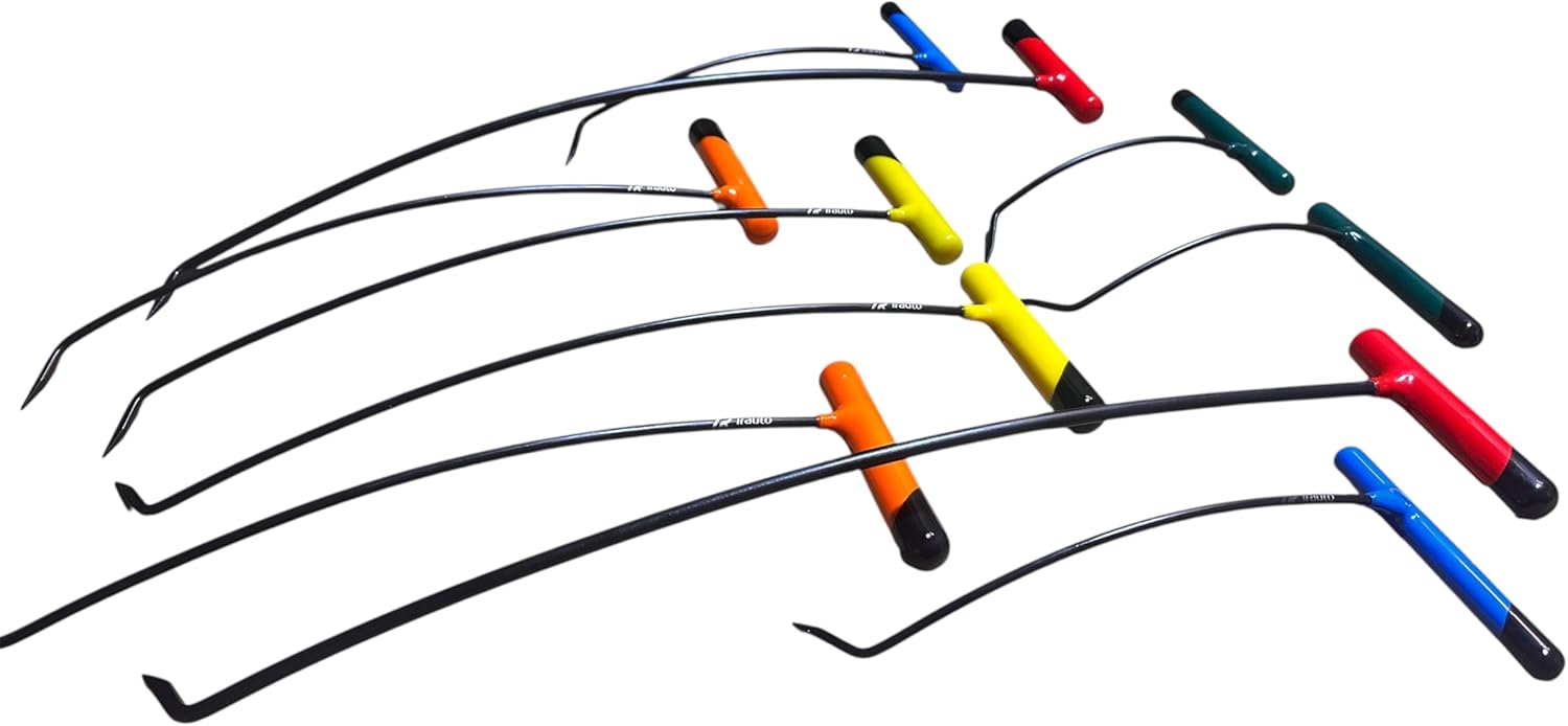 Paintless Dent Repair Kit Ayder Set - 10 Pieces of Special Curve Set, Hail Dent Removal Tools that can Eliminate Most of car dents Within 30 Minutes for Repairing Hail Damage