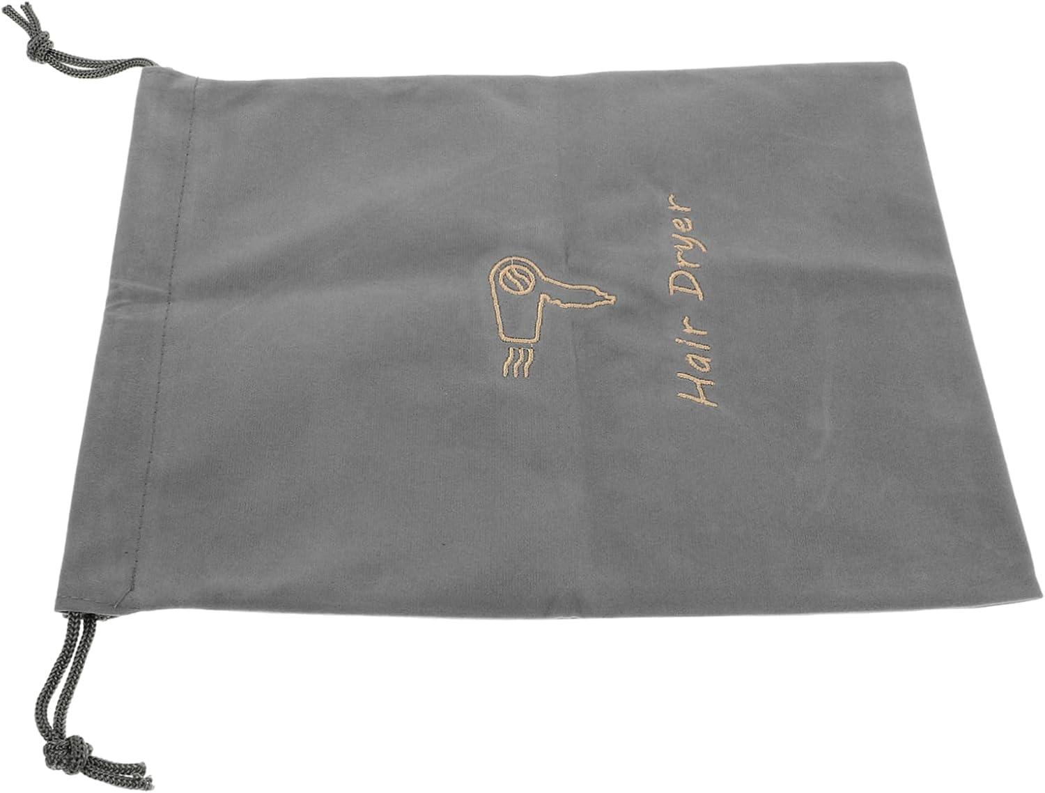 Didiseaon Travel-Friendly Hair Dryer Bag Drawstring Closure Velvet Organizer for Hair Tools Compact Storage Stylish Design for Home Travel