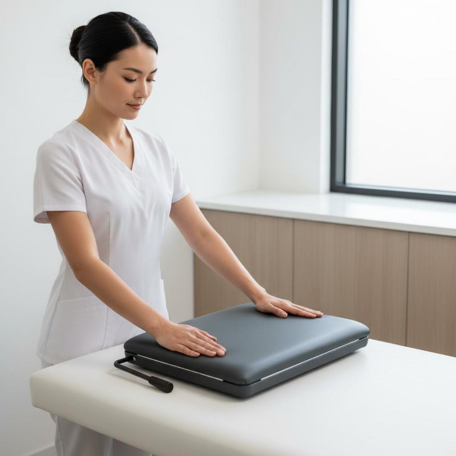 Spinal Adjustment Board Tavola Chiropratica Strumento di Regolazione Piastra di Caduta Cuneo Portatile con Comfort Migliorato Schiuma E Rivestimento, Grande, Size to 2