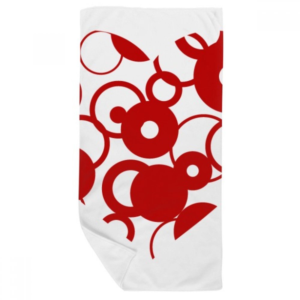 Serviette de toilette anneau de coeur rouge au tissage doux et résistant