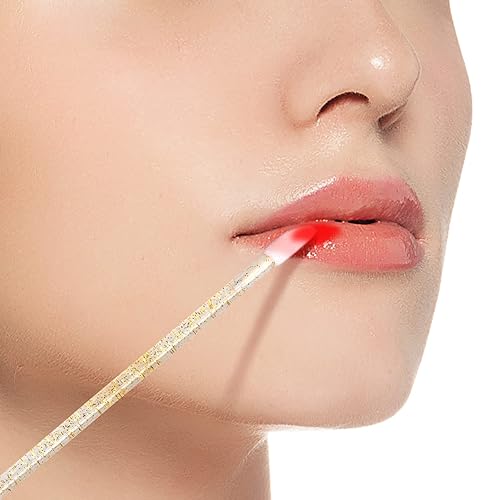 Miniatura 48 de G2PLUS 100 cepillos de labios de cristal con purpurina, cepillos de labios desechables, aplicadores de brillo de labios, aplicador de varillas