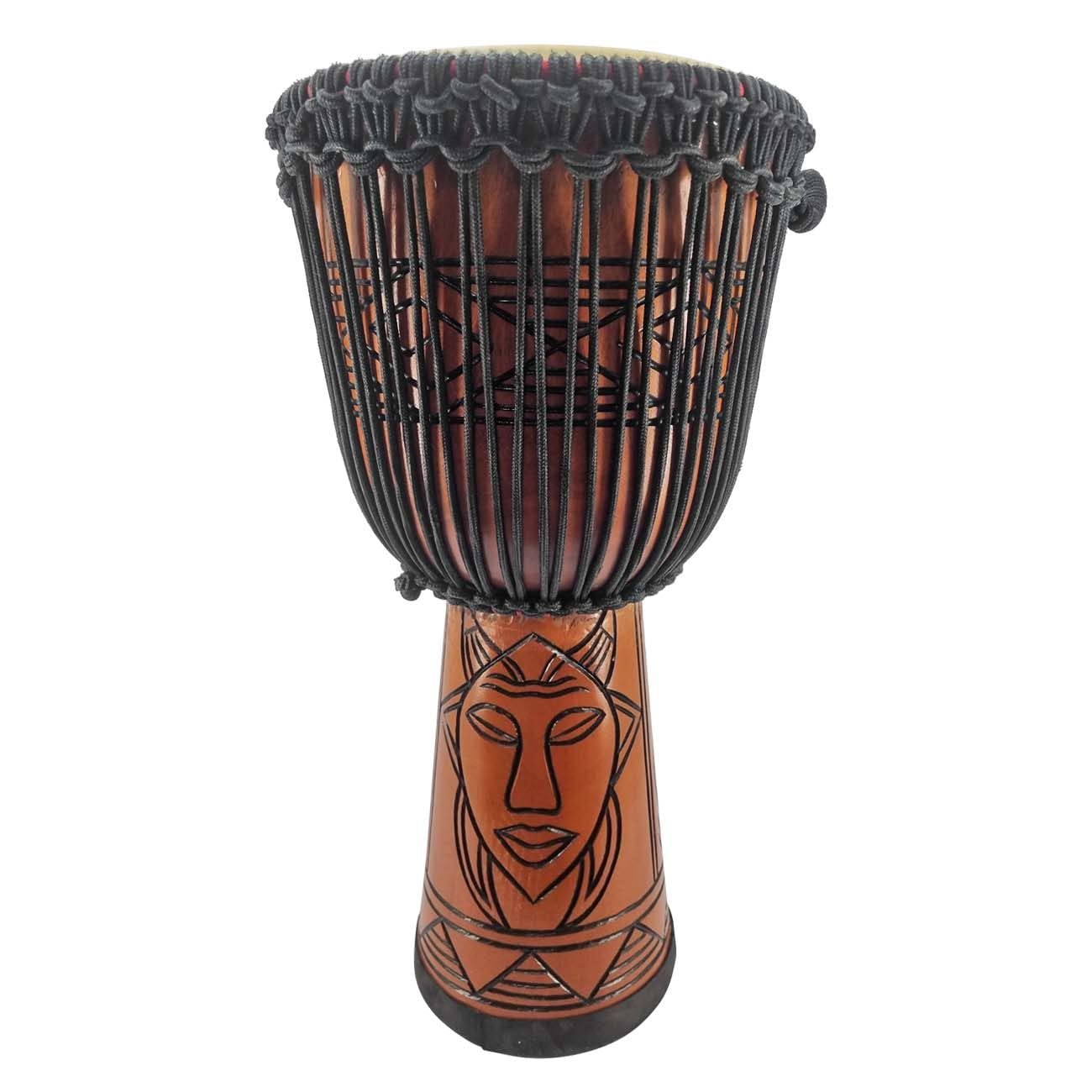 Djembe Africano 60 Cm - Tamburo In Legno Mogano, Pelle Capra, Suono Autentico - Foto 2