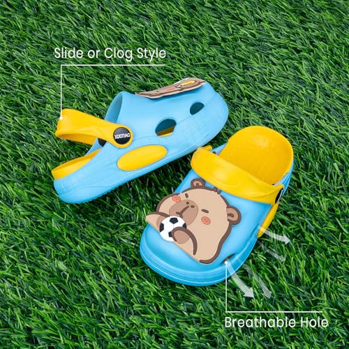 Image of Cute Capybara Slippers for Kids,Kids Girls Boys Clogs Garden Shoes,Funny Toddler Animal Slides Sandals,Water Shower Beach Pool Slippers Indoor Outdoor