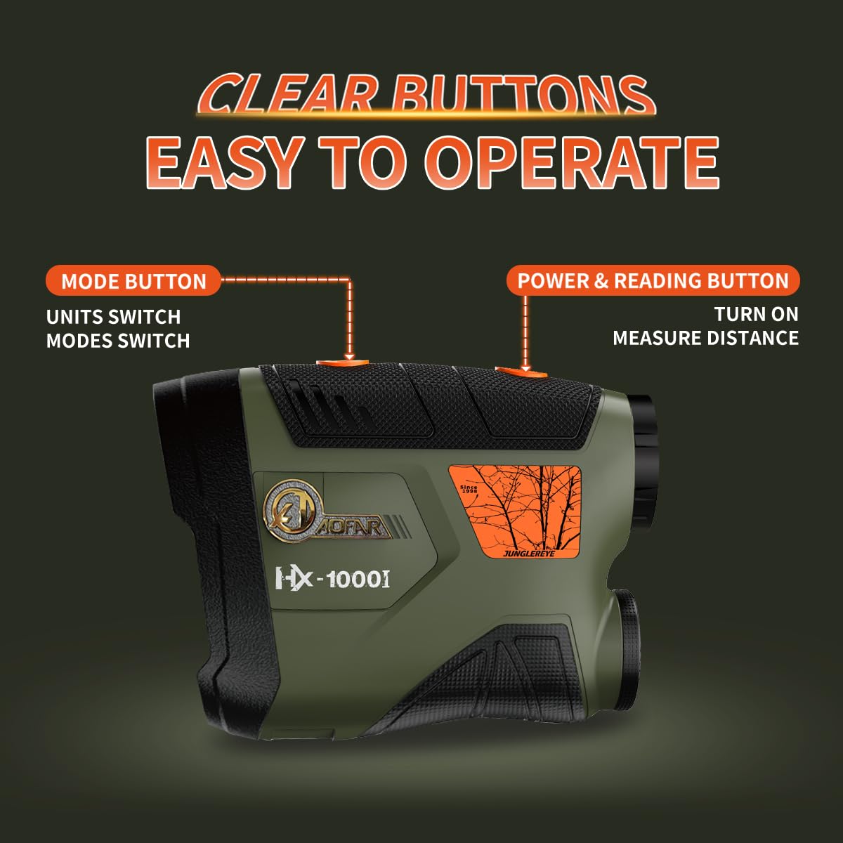Télémètre Laser Peakpulse 1300 Yards Pour Chasse – Mesure Distance, Angle, Hauteur – Étanche, Camouflage