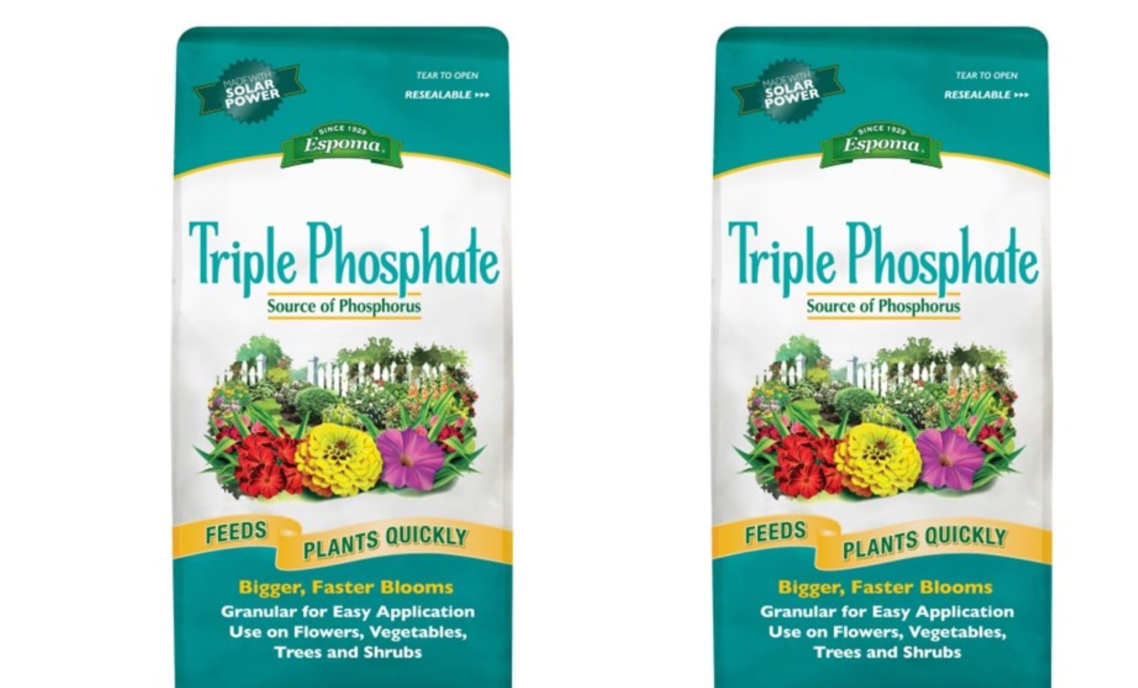 Espoma Triple Phosphate Fertilizer 0-45-0, 6.5lb. Bag; Promotes Root Growth and Blooming in All Flowering Plants, Trees, Shrubs, and Vegetables. Granular for Easy Application. Pack of Two